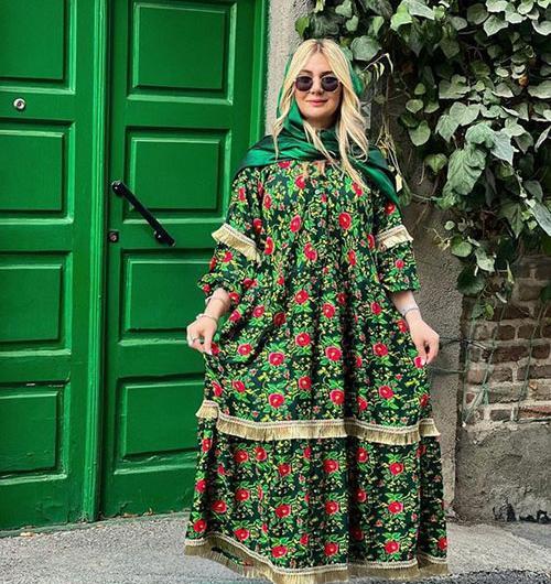 عکس مدل مانتو دخترانه با پارچه سنتی