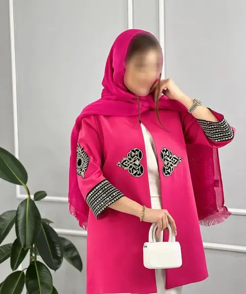 عکس مدل مانتو دخترانه با پارچه سنتی