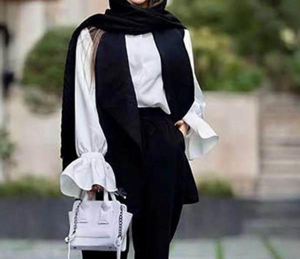 عکس مدل مانتو دخترانه سفید جدید