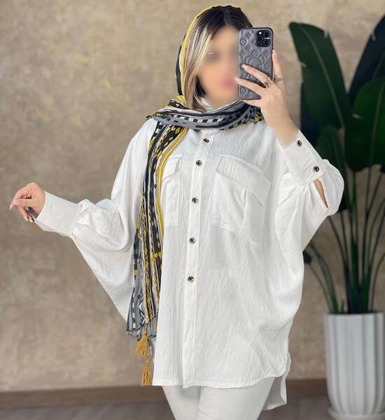 عکس مدل مانتو دخترانه سفید جدید