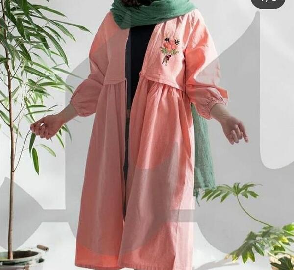 عکس مدل مانتو نخی طرح دار دخترانه