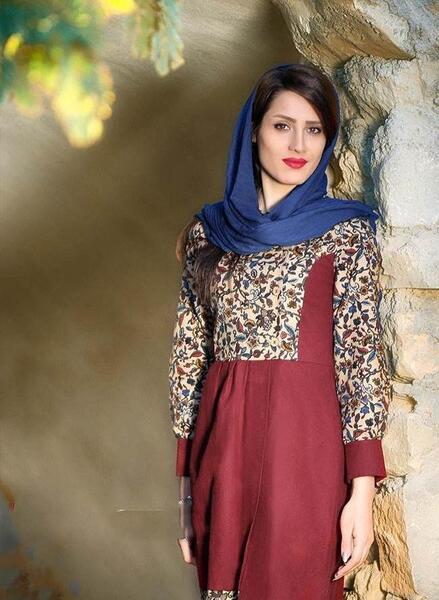 عکس مدل مانتو نخی طرح دار دخترانه