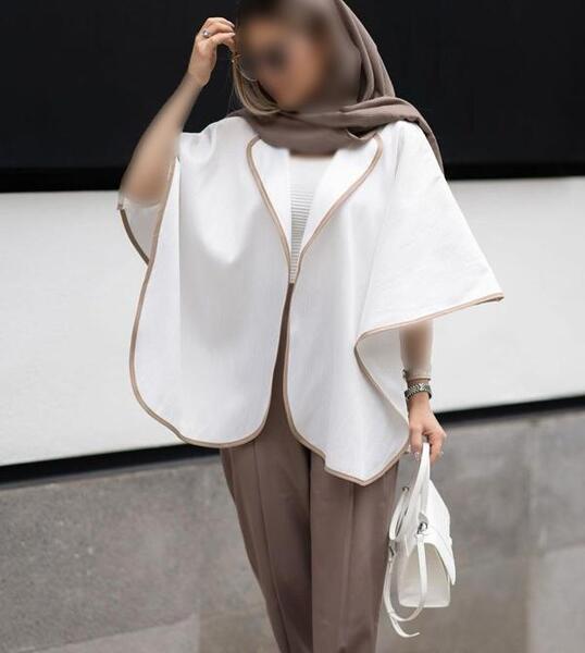 عکس مدل مانتو سفید دخترانه شیک