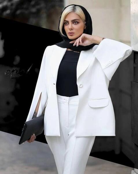 عکس مدل مانتو سفید دخترانه شیک