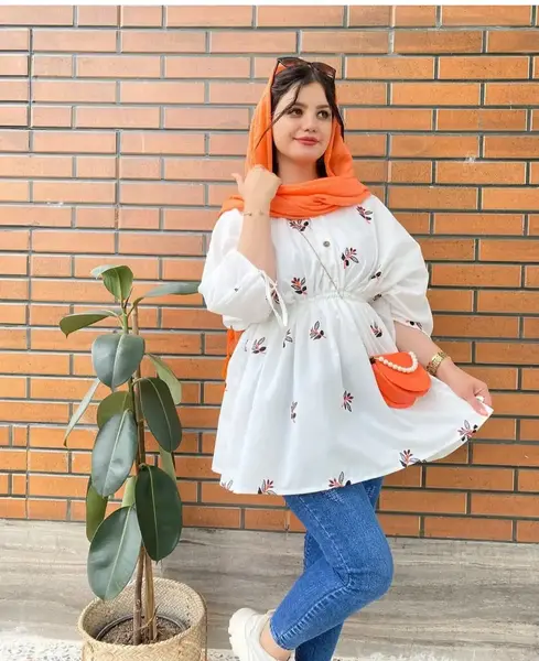 عکس مدل مانتو عروسکی سفید دخترانه