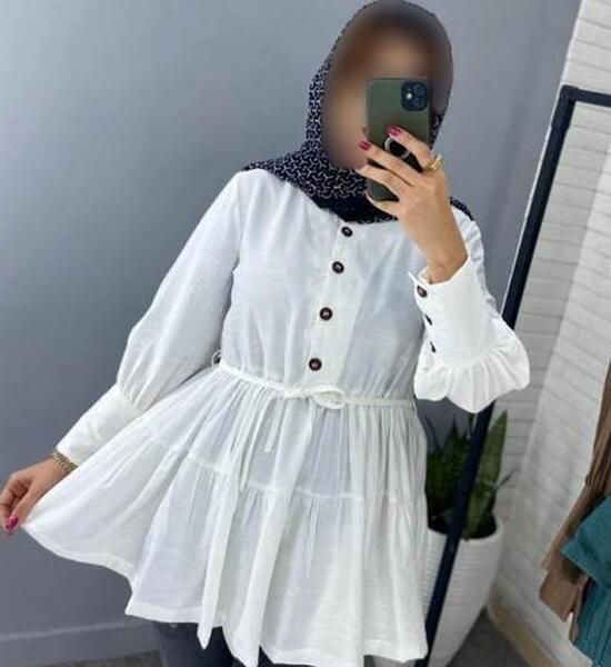 عکس مدل مانتو عروسکی سفید دخترانه