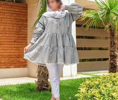 عکس مدل مانتو عروسکی سفید دخترانه