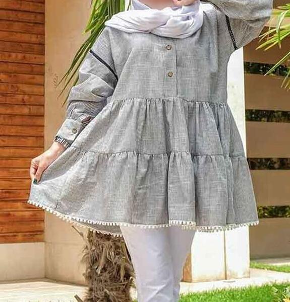 عکس مدل مانتو عروسکی سفید دخترانه