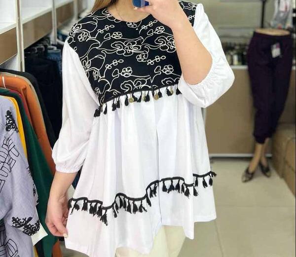 عکس مدل مانتو عروسکی سفید دخترانه