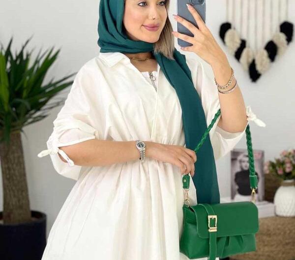 عکس مدل مانتو عروسکی سفید دخترانه
