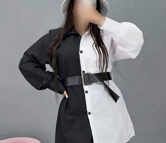 عکس مدل مانتو سیاه سفید دخترانه