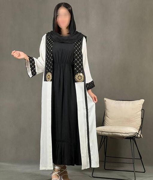 عکس مدل مانتو سیاه سفید دخترانه