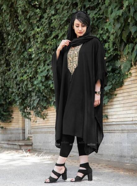 عکس مدل مانتو دخترانه با خرج کار سنتی