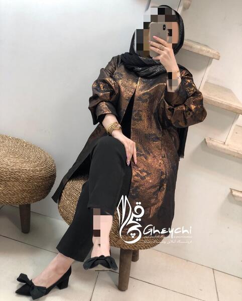 عکس مدل مانتو ژاکارد دخترانه مجلسی