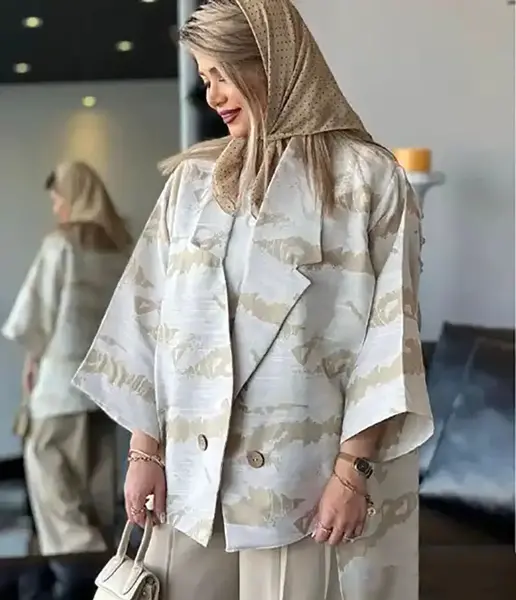 عکس مدل مانتو دخترانه با ژاکارد