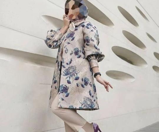 عکس مدل مانتو با پارچه ژاکارد دخترانه