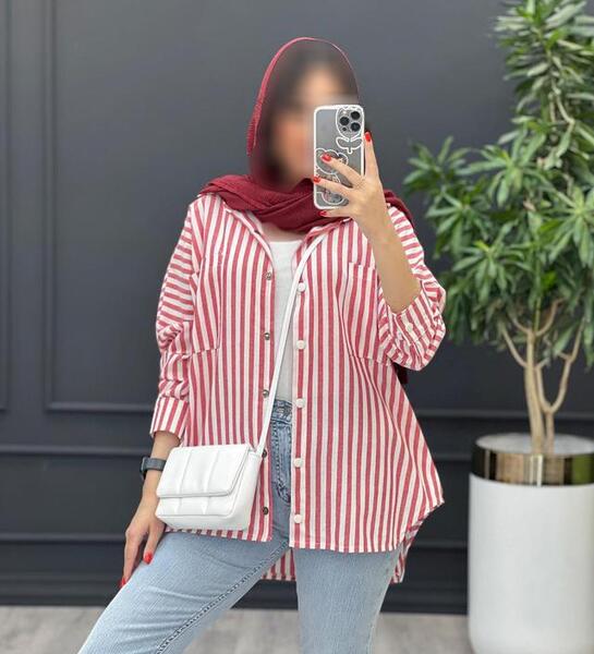 عکس مدل مانتو دخترانه راه راهی