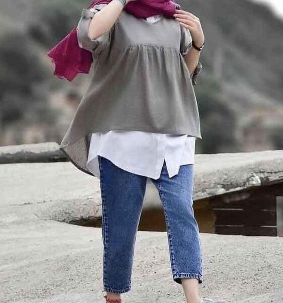 عکس مدل مانتو دخترانه دامن نیم کلوش