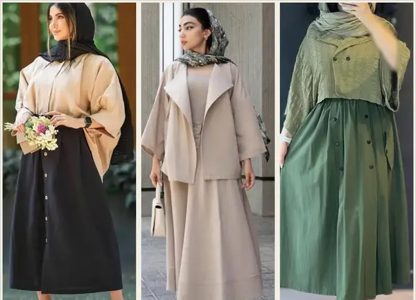 عکس مدل مانتو دخترانه دامن نیم کلوش