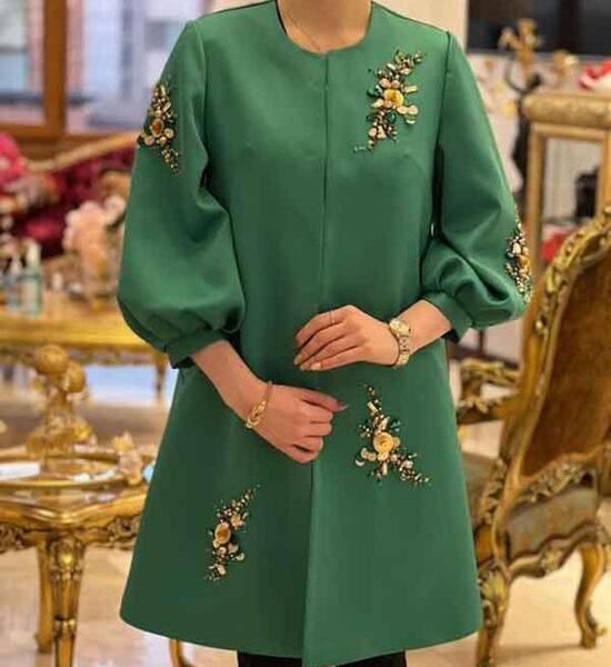 عکس مدل مانتو دخترانه شیک با پارچه کرپ