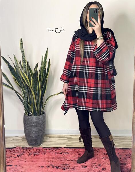 عکس مدل مانتو چهارخونه دخترانه شیک
