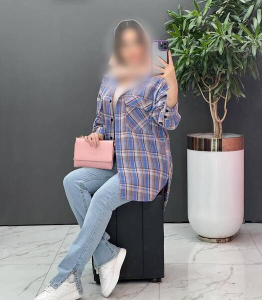 عکس مدل مانتو چهارخونه دخترانه بلند