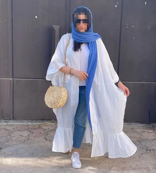 عکس مدل مانتو حریر بلند دخترانه