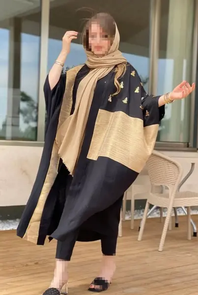 عکس مدل مانتو حریر بلند دخترانه