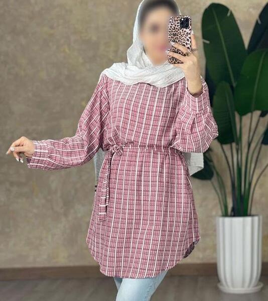 عکس مدل مانتو دخترانه با پارچه چهارخانه