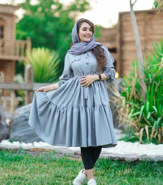 عکس مدل مانتو عروسکی چین دار دخترانه
