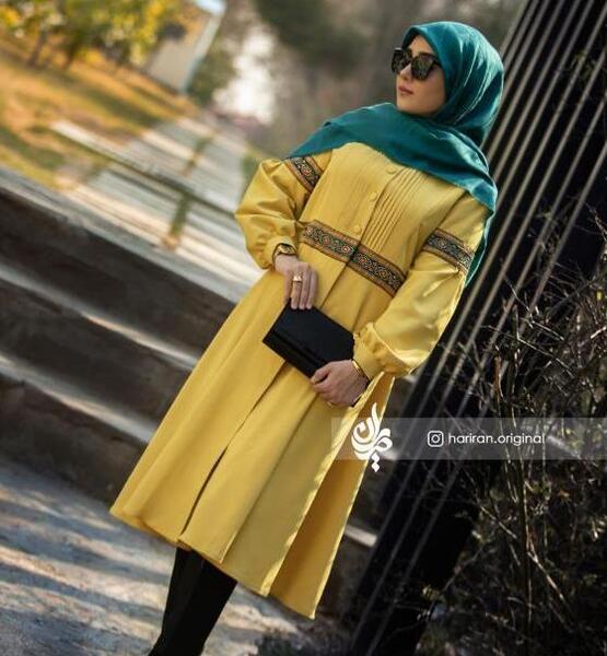 عکس مدل مانتو ترکیبی دخترانه شیک