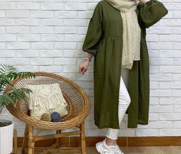عکس مدل مانتو دخترانه با پارچه ابر و بادی
