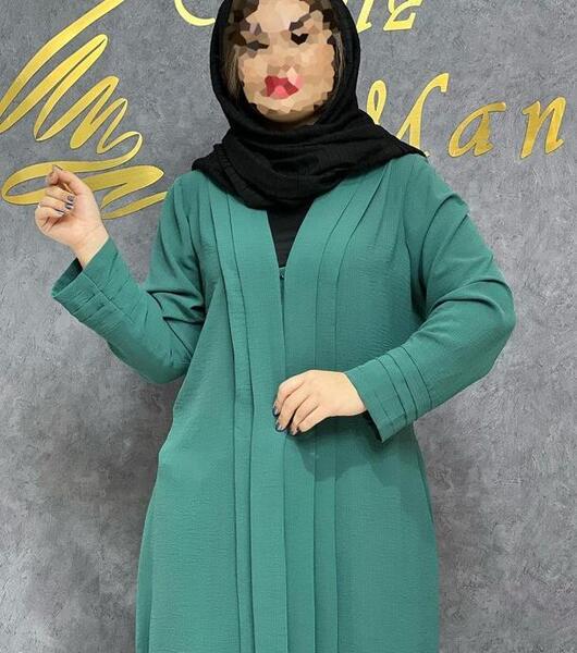 عکس مدل مانتو بلند ابروبادی مشکی