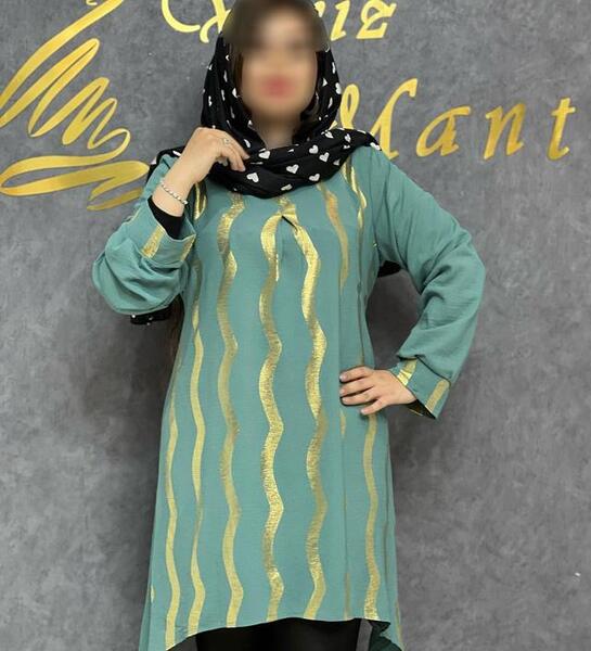 عکس مدل مانتو بلند ابروبادی جلو بسته