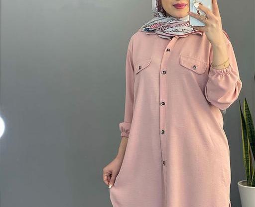 عکس مدل مانتو ابروبادی بلند دکمه دار