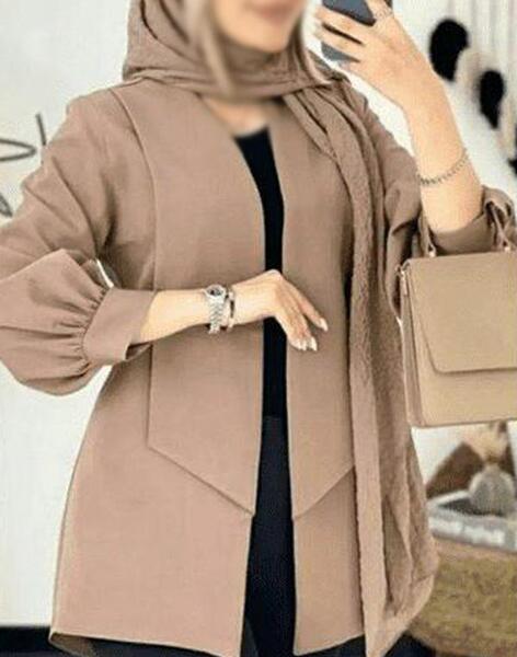 عکس مدل مانتو بلند با پارچه کرپ مازراتی