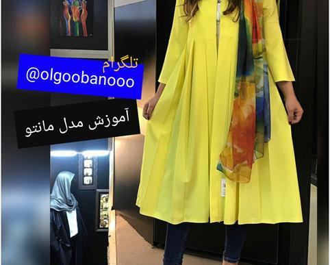 عکس مدل مانتو بلند پیلی دار جدید