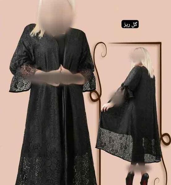 عکس مدل مانتو گیپور جلو باز جدید