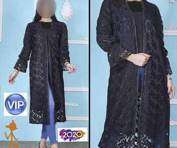 عکس مدل مانتو گیپور جلو باز جدید