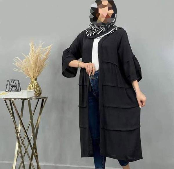 عکس مدل مانتو جلو باز با پارچه گلدار