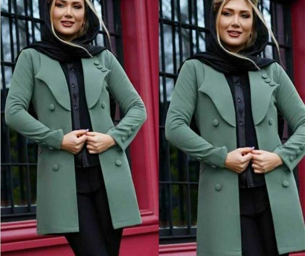 عکس مدل یقه مانتو کتی جلو باز