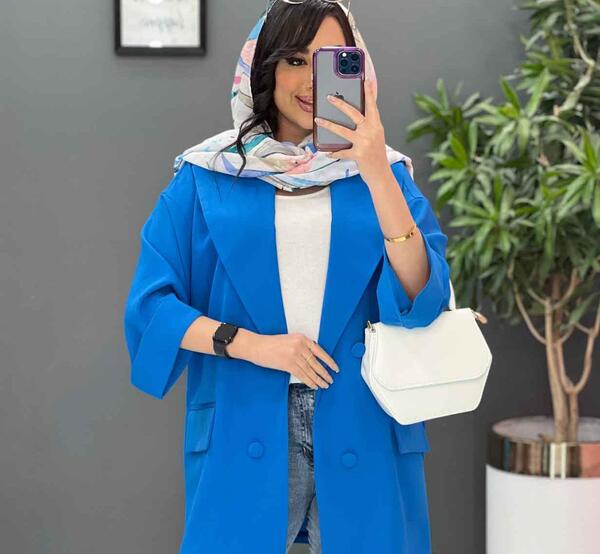 عکس مدل مانتو استین کتی جلو باز