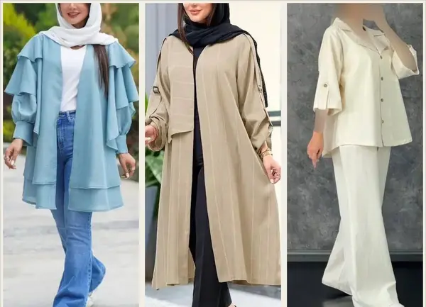 عکس مدل مانتو بلند تابستانی ۱۴۰۳