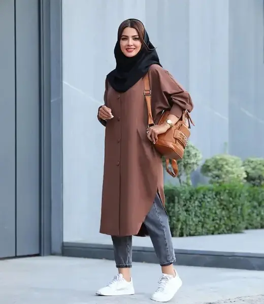 عکس مدل مانتو تابستانی بلند چاک دار جدید