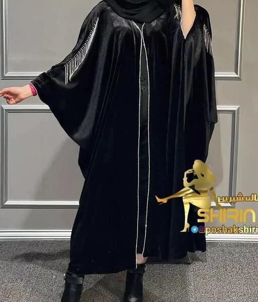 عکس مدل مانتو عبایی ایرانی جلو باز