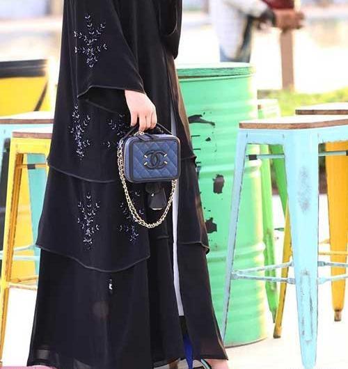 عکس مدل مانتو عبایی ایرانی جلو باز