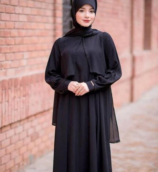 عکس مدل مانتو عبایی ایرانی جلو باز