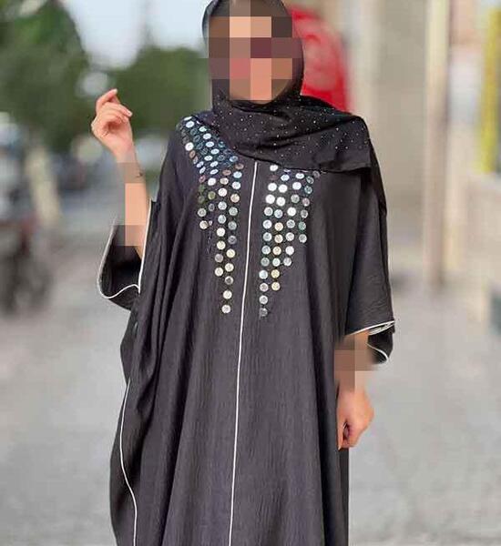 عکس مدل مانتو عبایی جلو باز کوتاه