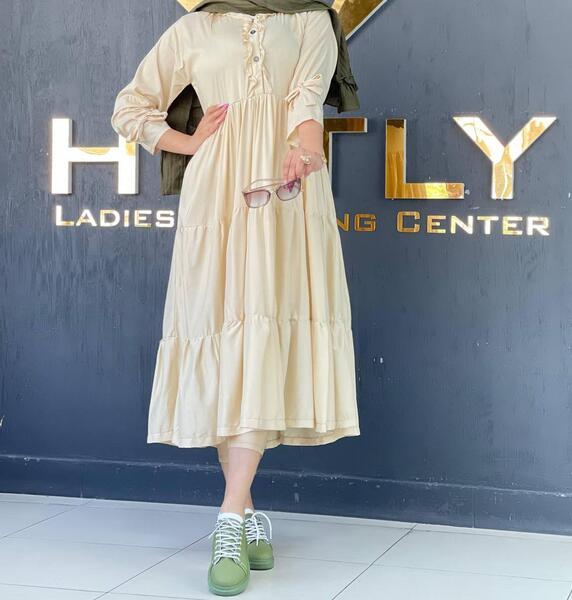 عکس مدل مانتو بلند چین دار جلو باز