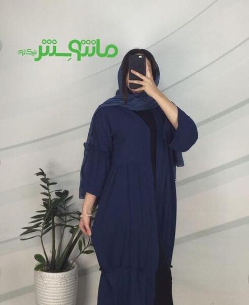 عکس مدل مانتو بلند کمر چین دار